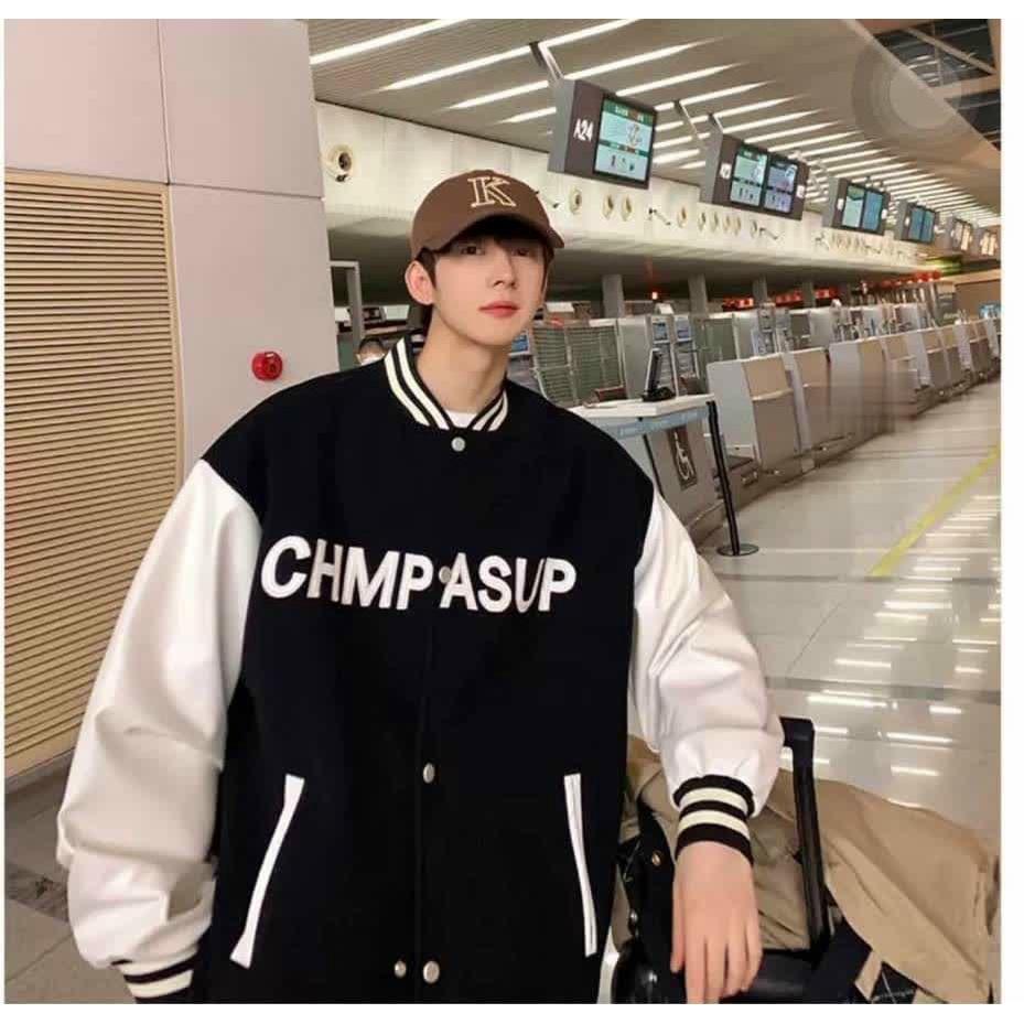 Áo Khoác Bomber Nam Nữ in CHMP ASUP 2 Lớp Phong Cách độc lạ Cool Ngầu bao đẹp tpp585 hàng mới