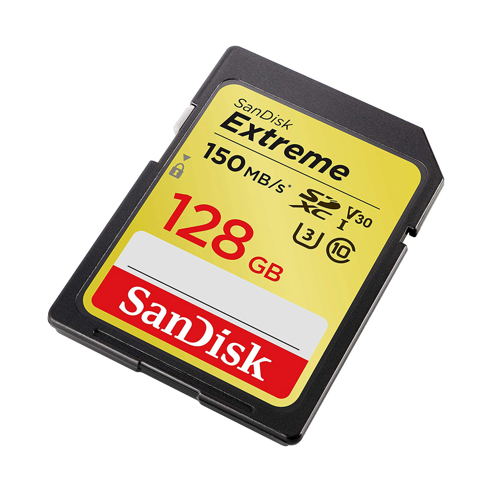Thẻ nhớ SDXC SanDisk Extreme 128GB Class 10 U3 UHS 150MB/s (Vàng) Hàng Chính Hãng