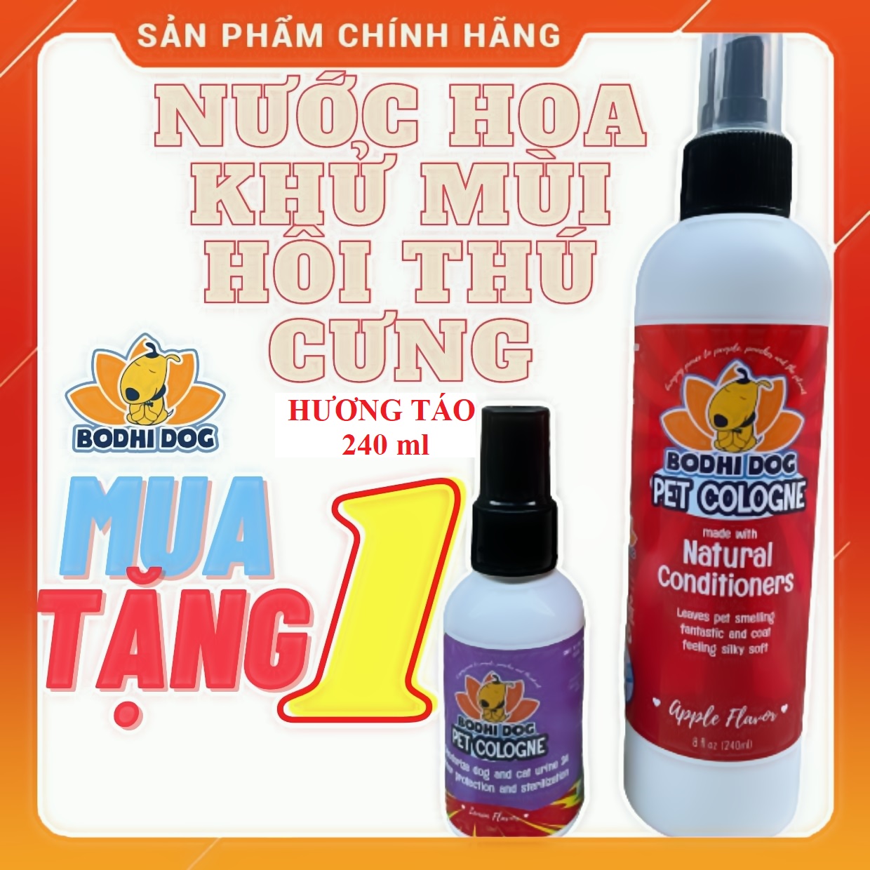 Chai xịt khử sạch mùi hôi sát trùng không gian sống và chuồng nuôi cho chó mèo thú cưng