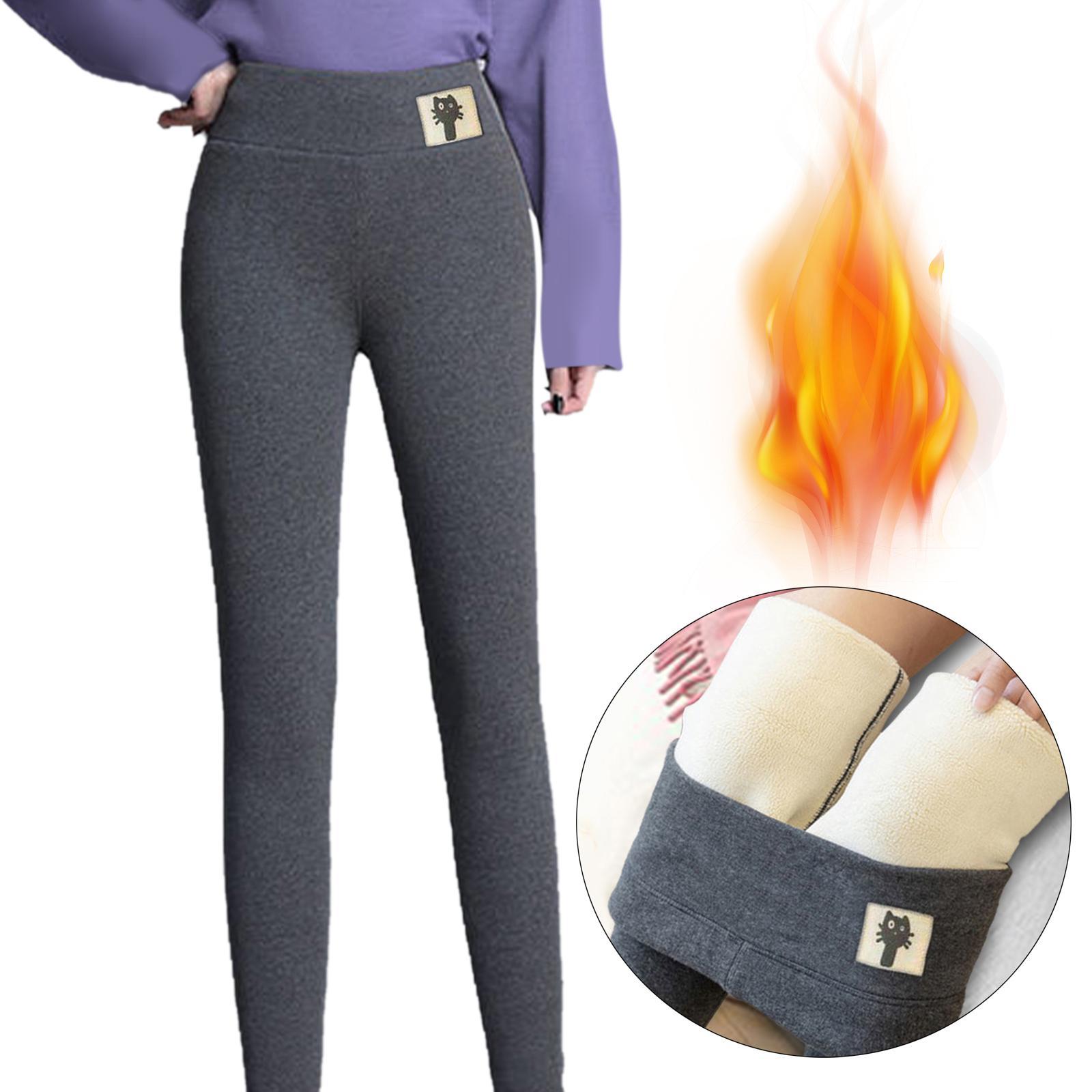 Women Winter Leggings Stretch High Waisted Warm Tights for Running Hiking Workout