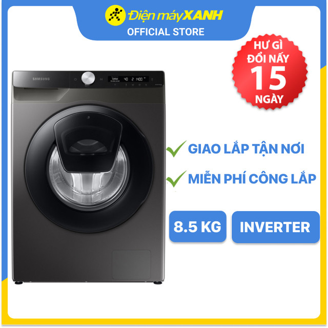 Máy giặt Samsung Inverter 8.5kg WW85T554DAX/SV - Hàng chính hãng - Giao hàng toàn quốc