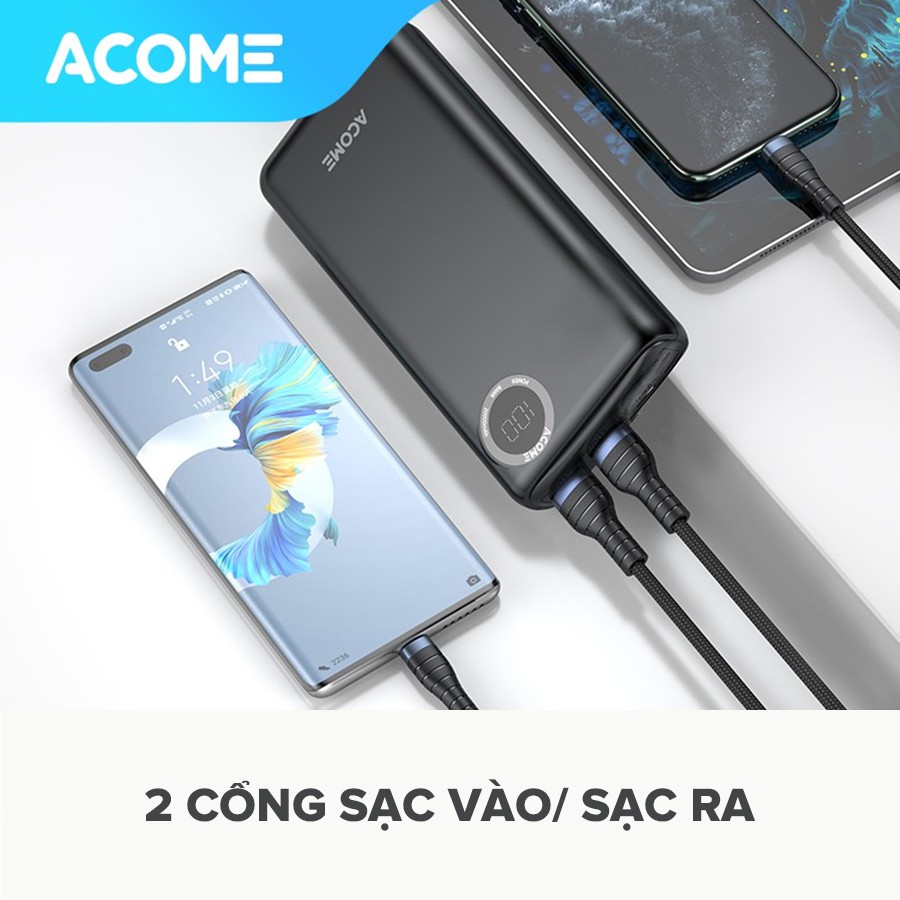 Pin Sạc Dự Phòng ACOME AP202 20000mAh Sạc Nhanh 22.5W [ Hàng Chính Hãng]