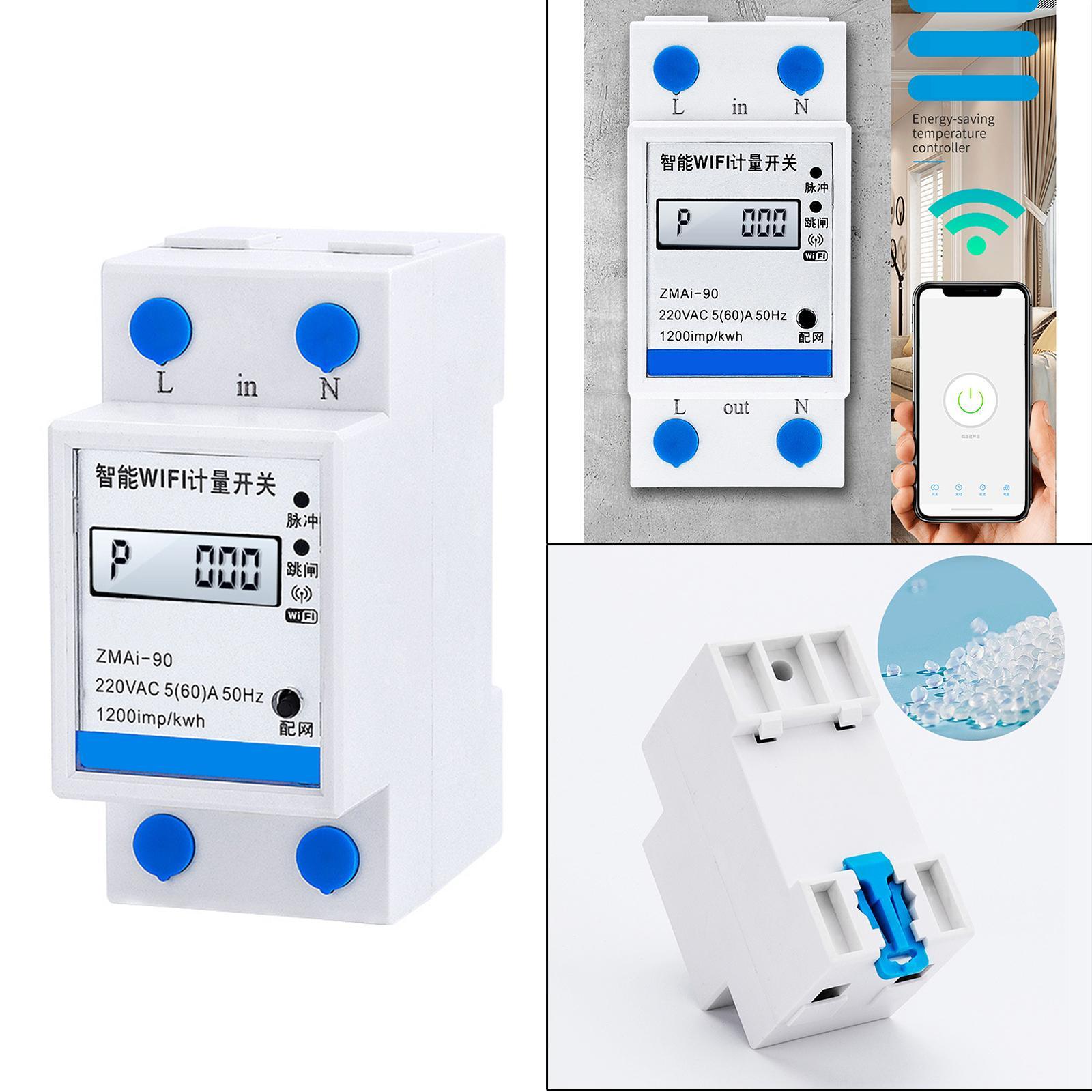 Intelligent Smart Energy Meter Watt Meter WiFi Power Meter for Hotels Home