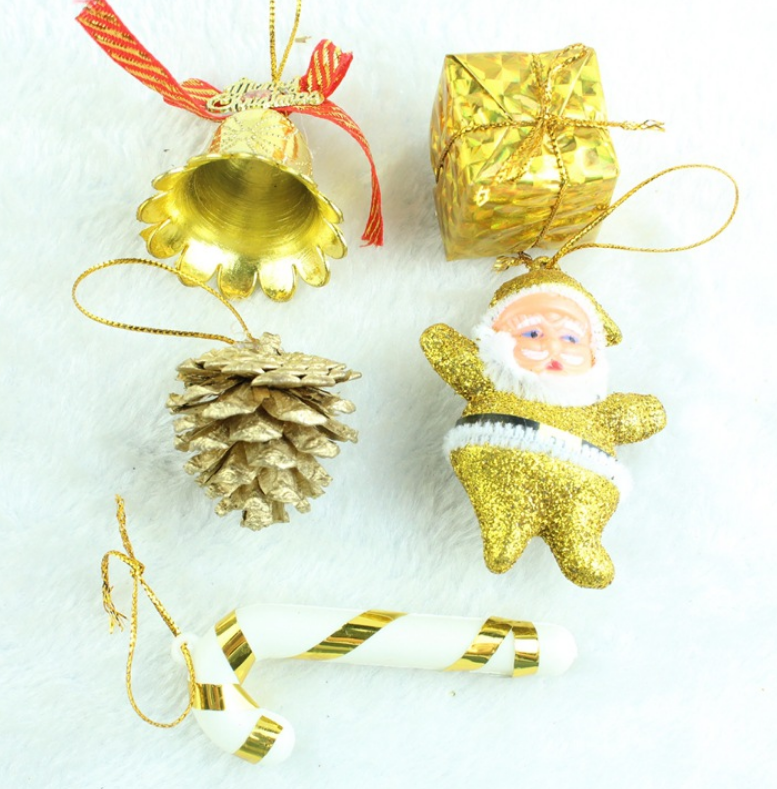 Hộp 36 Món Phụ Kiện Vàng MẪU E15 Trang Trí Giáng Sinh Noel