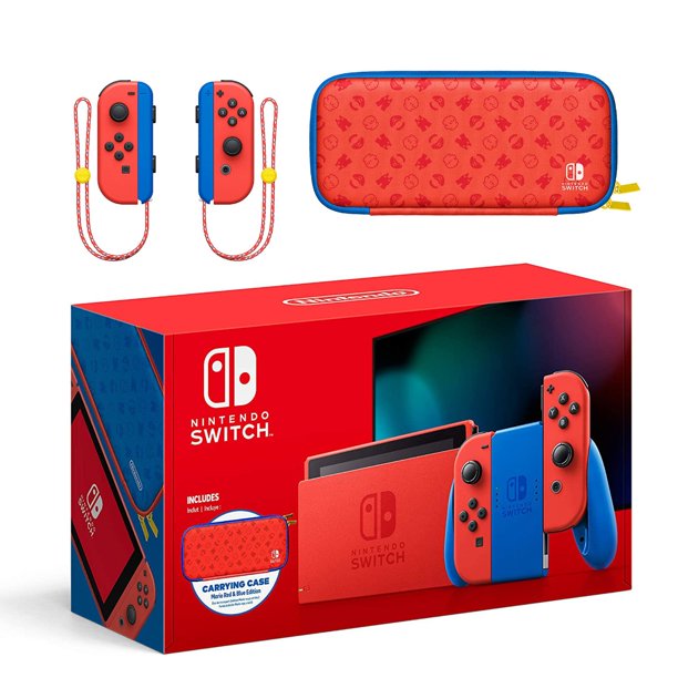 Máy Chơi Game Nintendo Switch Mario Red &amp; Blue Edition - Nhập Khẩu