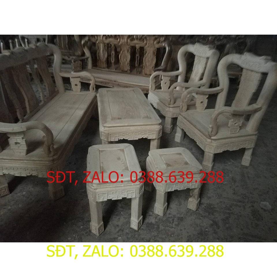 Bộ bàn ghế minh quốc triện gỗ sồi nga