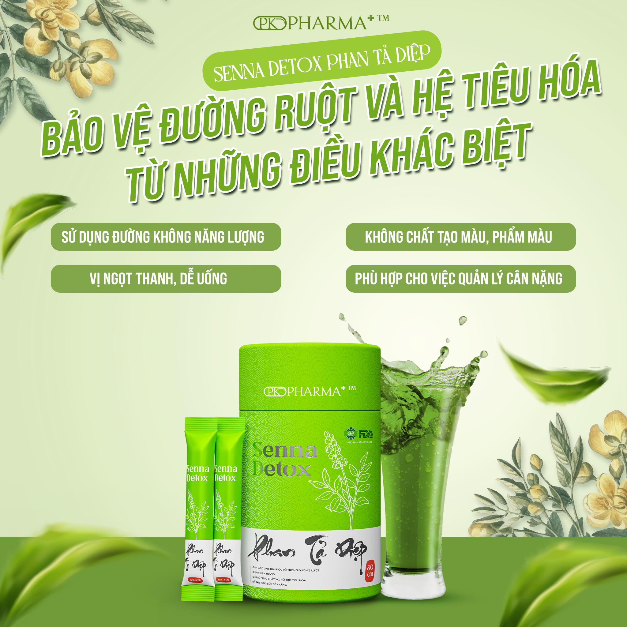 Phan Tả Diệp Senna Detox - Hỗ trợ kích thích thải độc tố đường ruột