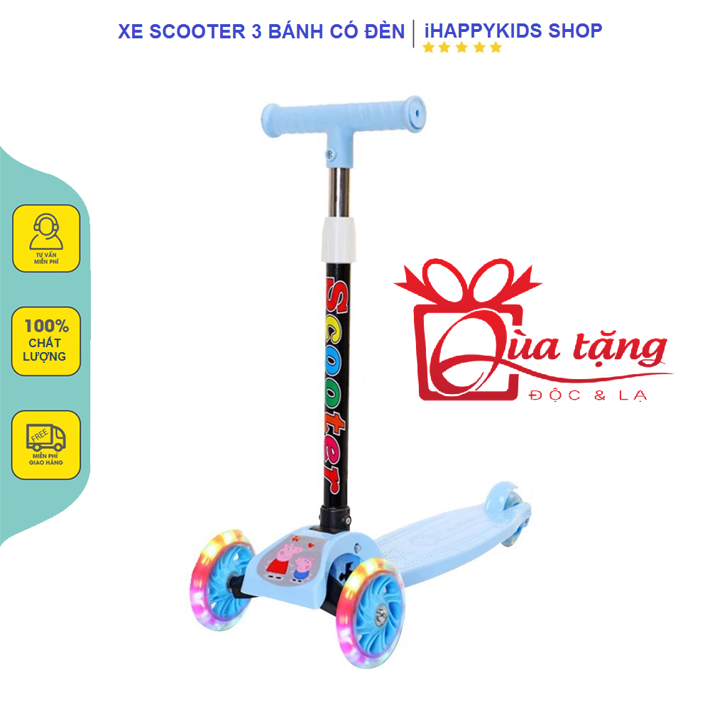 Xe Scooter, Xe Trượt Scooter Trẻ em, Xe Trượt Scooter 3 Bánh Phát Sáng Cho Trẻ em