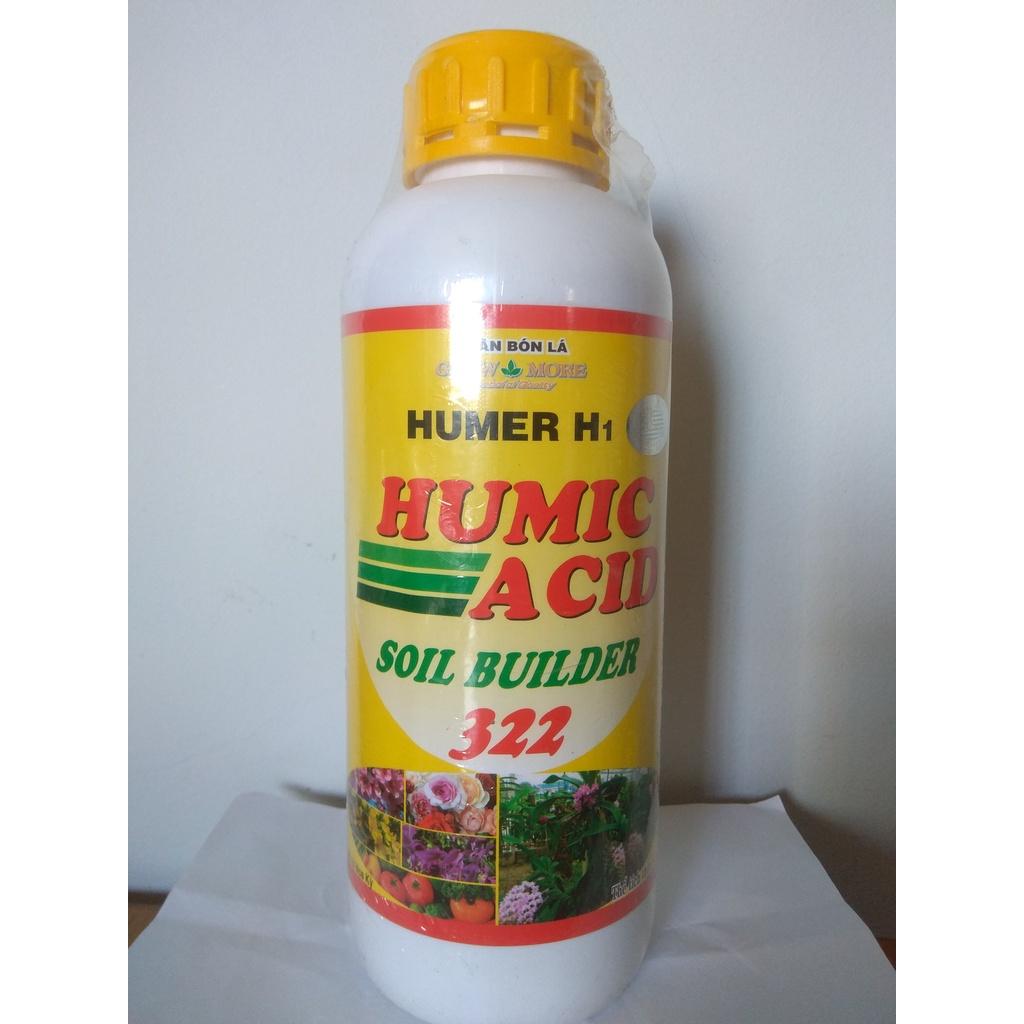 Phân bón lá Humic Acid 322 nhãn vàng - chai 1 lít