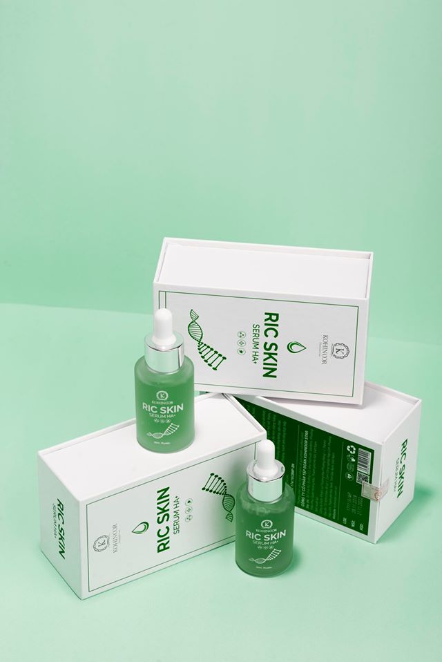 Hộp RIC SKIN SERUM HA+ - Ngăn ngừa lão hóa, hỗ trợ trị mụn, dưỡng trắng da, mờ thâm nám.