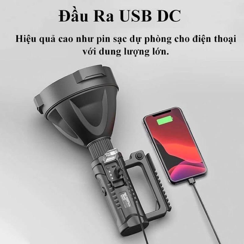 Đèn Pin Siêu Sáng Chiếu Siêu Xa 1000m Chống được nước.có chân sạc điện thoại W591 và W590