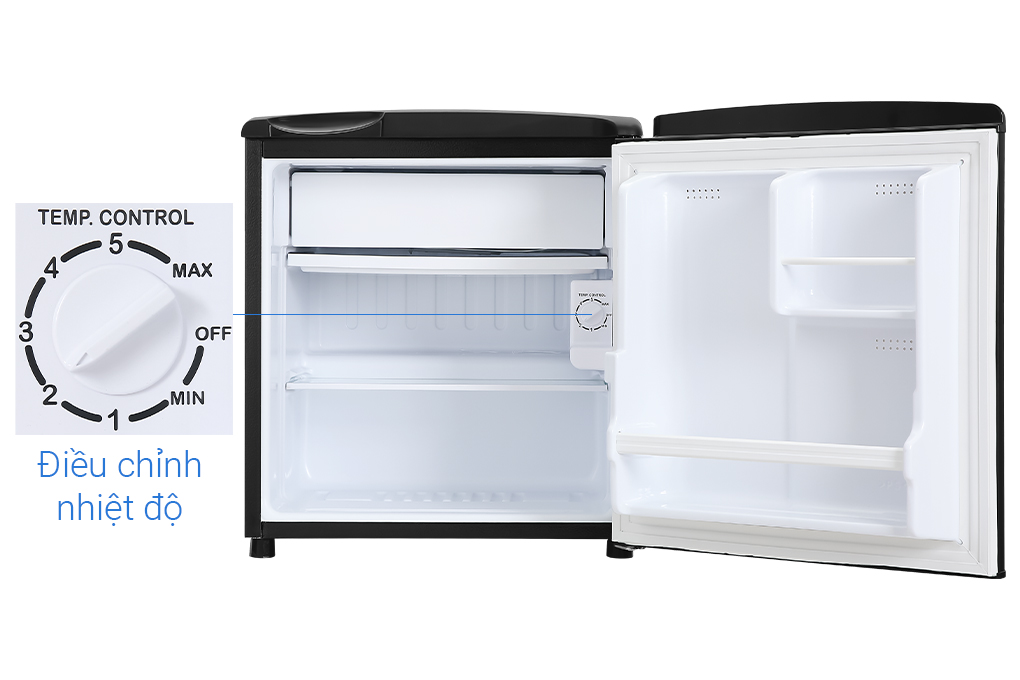 Tủ Lạnh Mini Aqua 50 lít AQR-D59FA-BS - Hàng Chính Hãng - Chỉ giao tại HCM