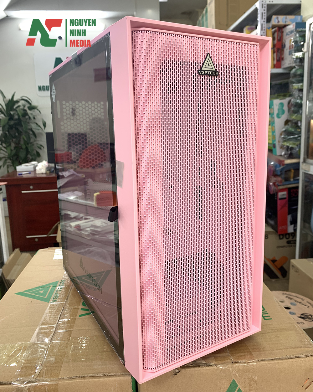 Vỏ Case Gaming VSP KA30 Pink (Màu Hồng) - Hàng Chính Hãng