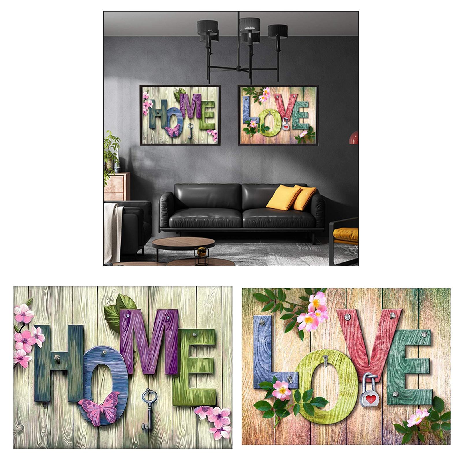 DIY 5D Diamond Painting Kits Rhinestone Cross Stitch Decor Home and Love