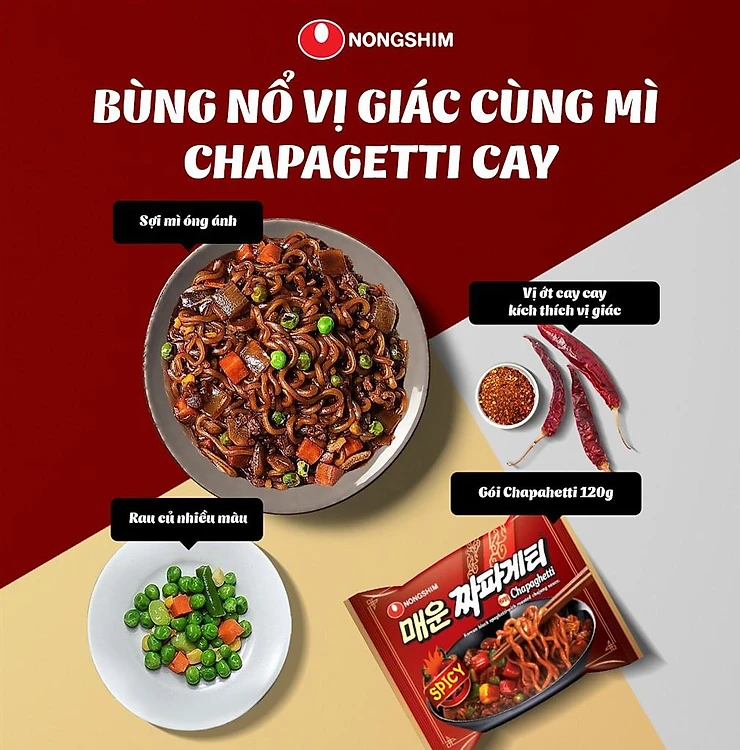 (COMBO 5 GÓI) Mì trộn tương đen cay Sachun Nongshim 137g