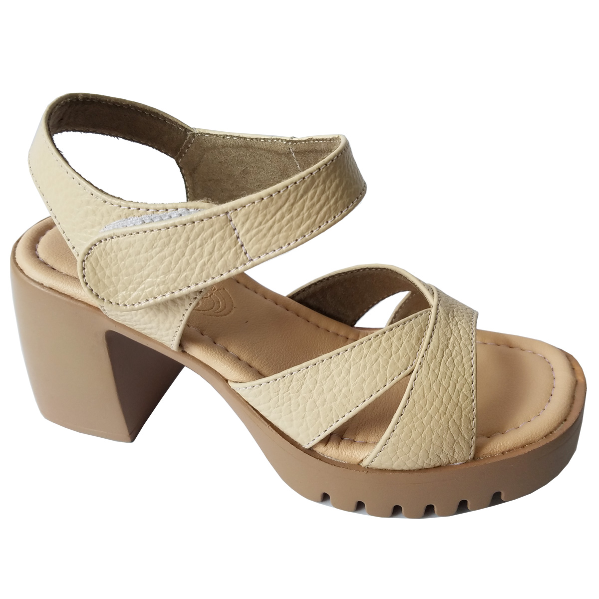 Giày Sandal Cao Gót BIGGBEN Da Bò Thật Cao 7 Phân SDCG96