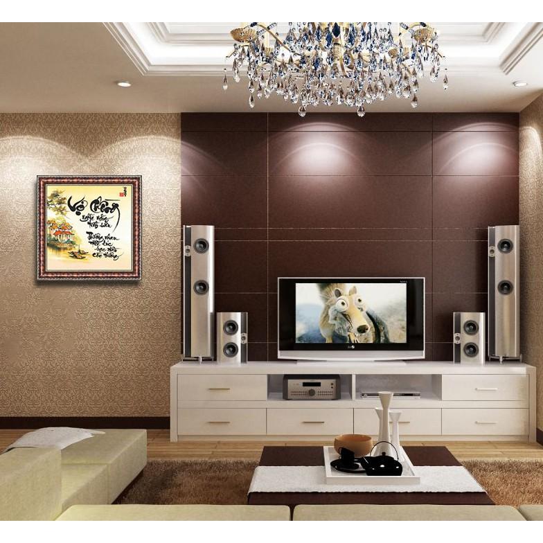 Tranh thư pháp, thư pháp treo tường những câu nói hay TK: 36X36cm đã bao gồm khung