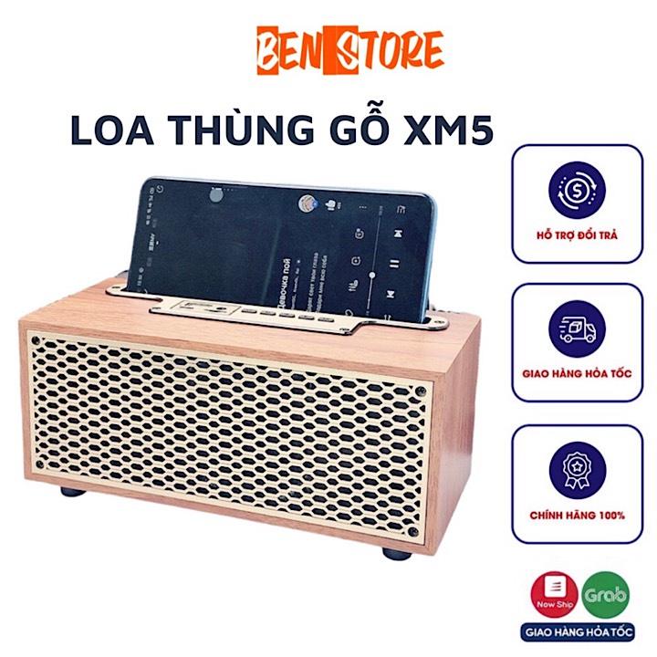 Loa bluetooth , loa XM5 thùng gỗ , thiết kế cổ điển sang trọng ,có giá để điện thoại ,âm thanh cực hay