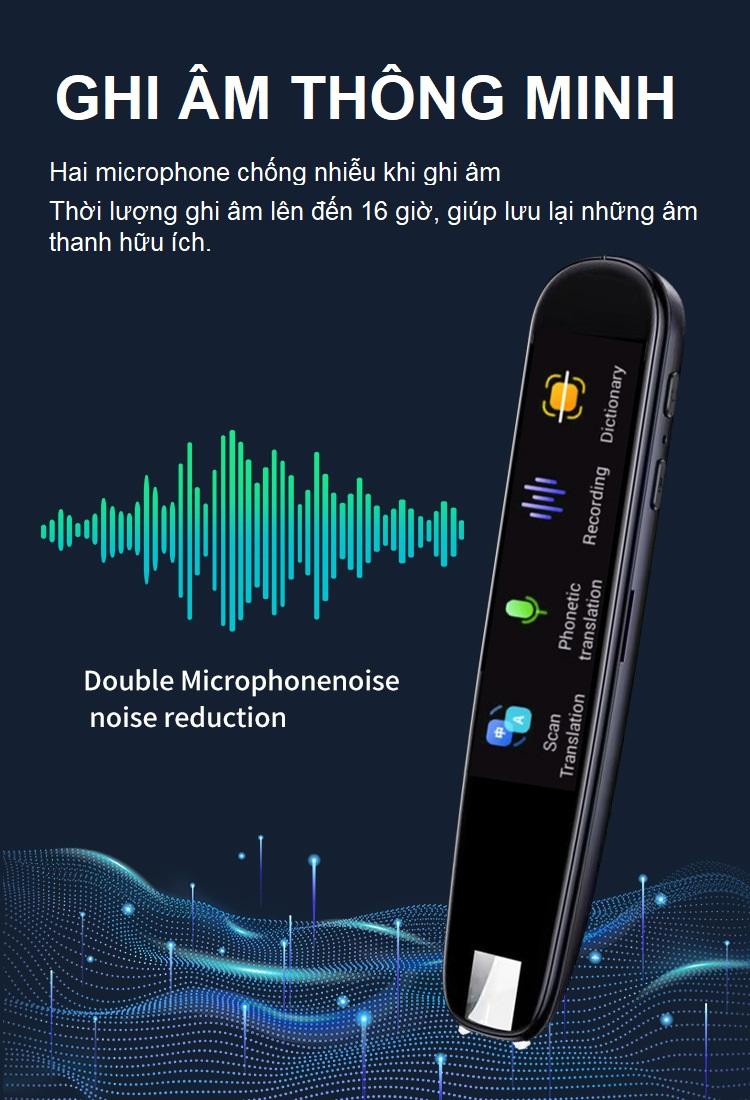 Bút Quét Dịch và Tra Từ Điển JOHNSON thông Minh hỗ trợ 160 Ngôn Ngữ Trên Thế Giới nhỏ gọn thuận tiện cầm tay có màn hình cảm ứng 3 inch, hỗ trợ kết nối WIFI và khe cắm thẻ nhớ - Hàng nhập khẩu