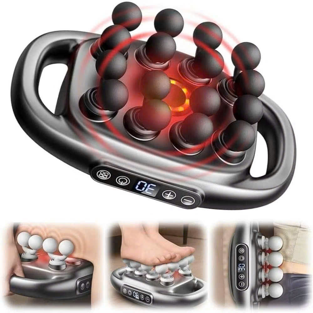 [Tặng củ sạc + cáp sạc] Máy Massage Toàn Thân Cầm Tay 16 Đầu, Máy Mát Xa Đấm Lưng 16 Đầu GDV - Hàng Chính Hãng