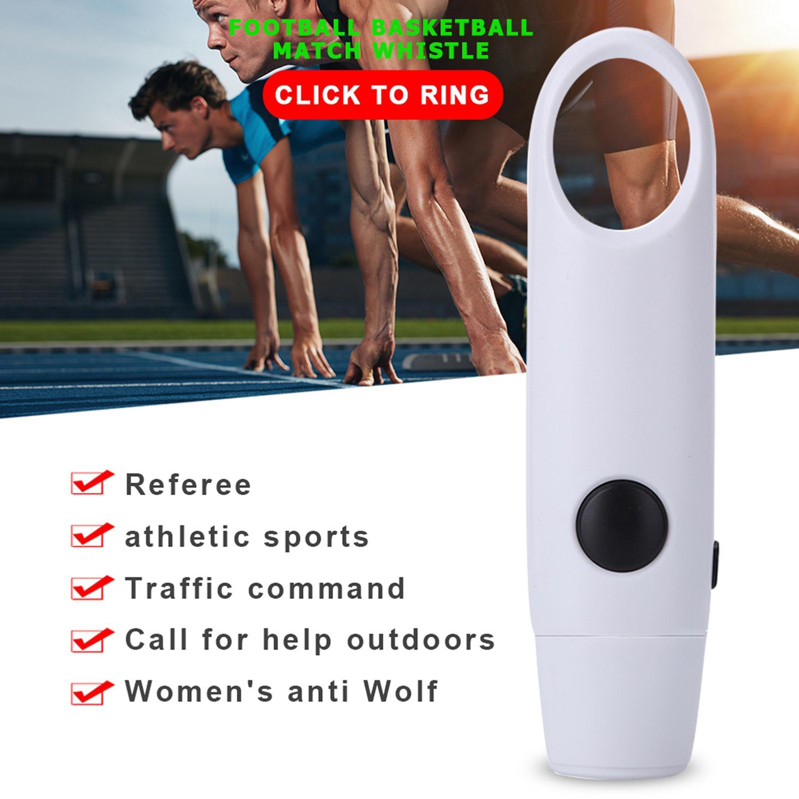 Electronic Electric Whistle w/ Lanyard Hiking Boating White