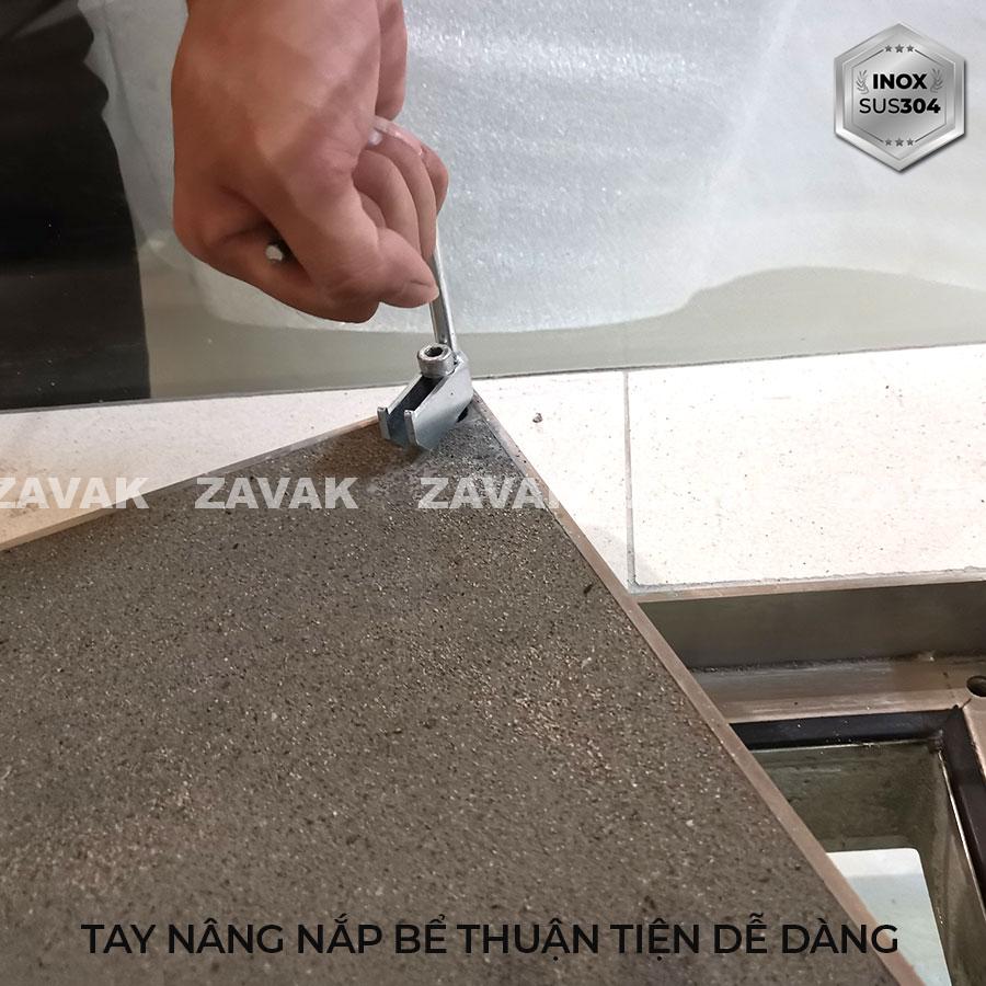 Nắp bể ngầm Zavak Inox 304. MHE 700x700