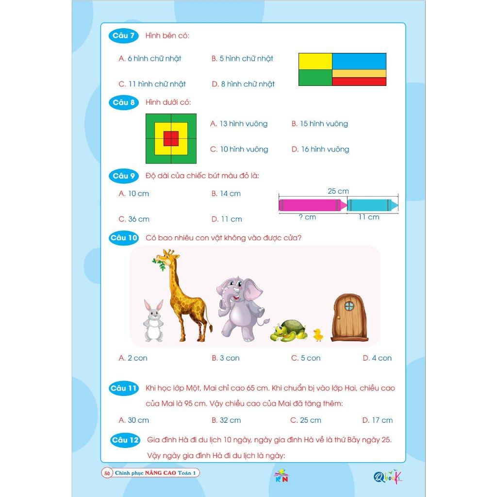 Chinh Phục Nâng Cao Toán Lớp 1 - Kết Nối Tri Thức Với Cuộc Sống - Cả năm ( 1 Cuốn ) - Bản Quyền
