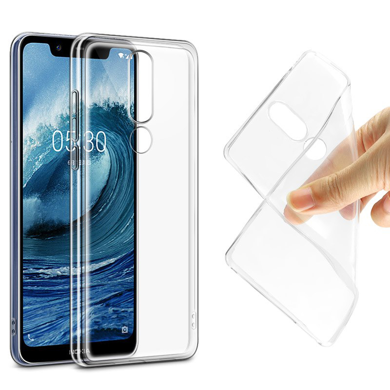 Ốp lưng dẻo dành cho Samsung Galaxy Nokia 5.1 Plus / Nokia X5 Ultra Thin (mỏng 0.6mm, chống trầy xước, ôm sát máy, Trong suốt) - Hàng chính hãng