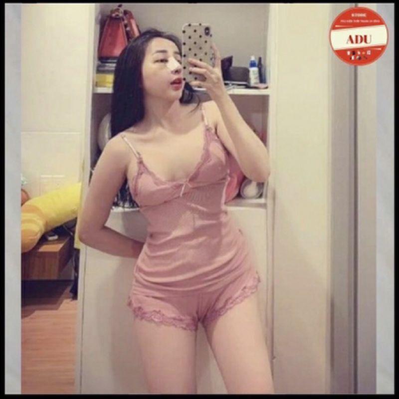 Bộ ngủ tăm cotton 2 dây siêu đẹp