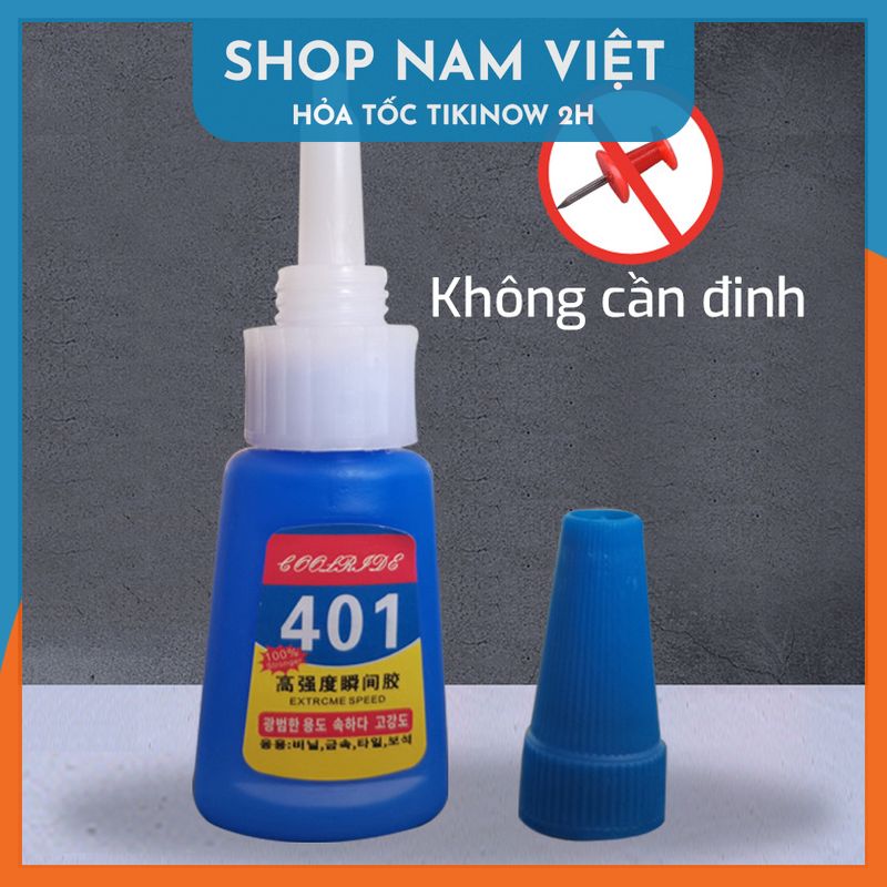 Keo Nước 401 Đa Năng Dán Móng, Dán Giày, Cao Su, Kim Loại, Thủy Tinh, Nhựa