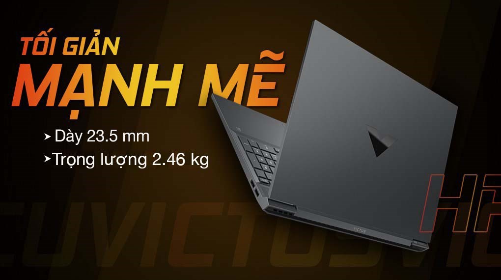 Laptop HP VICTUS 16 e0170AX R7 5800H/8GB/512GB/4G RTX3050Ti/16.1&quot;F/144Hz/Win11/(4R0U7PA)/Đen - Hàng chính hãng