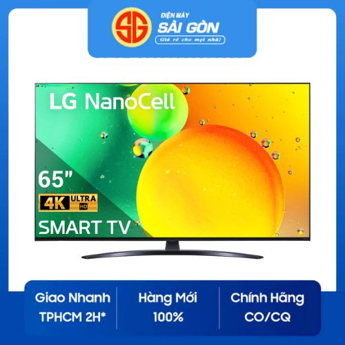Smart Tivi NanoCell LG 4K 65 inch 65NANO76SQA Model 2022-Hàng chính hãng