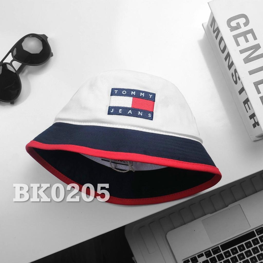 Mũ bucket Nón vành tròn tai bèo Tom.my Hilfiger  logo thêu chất vải cotton Hàn Quốc cao cấp form unisex Monoshop