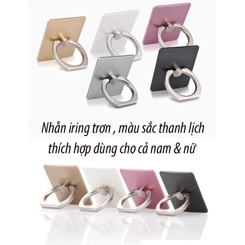 Combo 5 Giá Đỡ Điện Thoại Nhẫn Vuông Trơn (Thiết Kế Đẹp Mắt, Nhỏ Gọn)