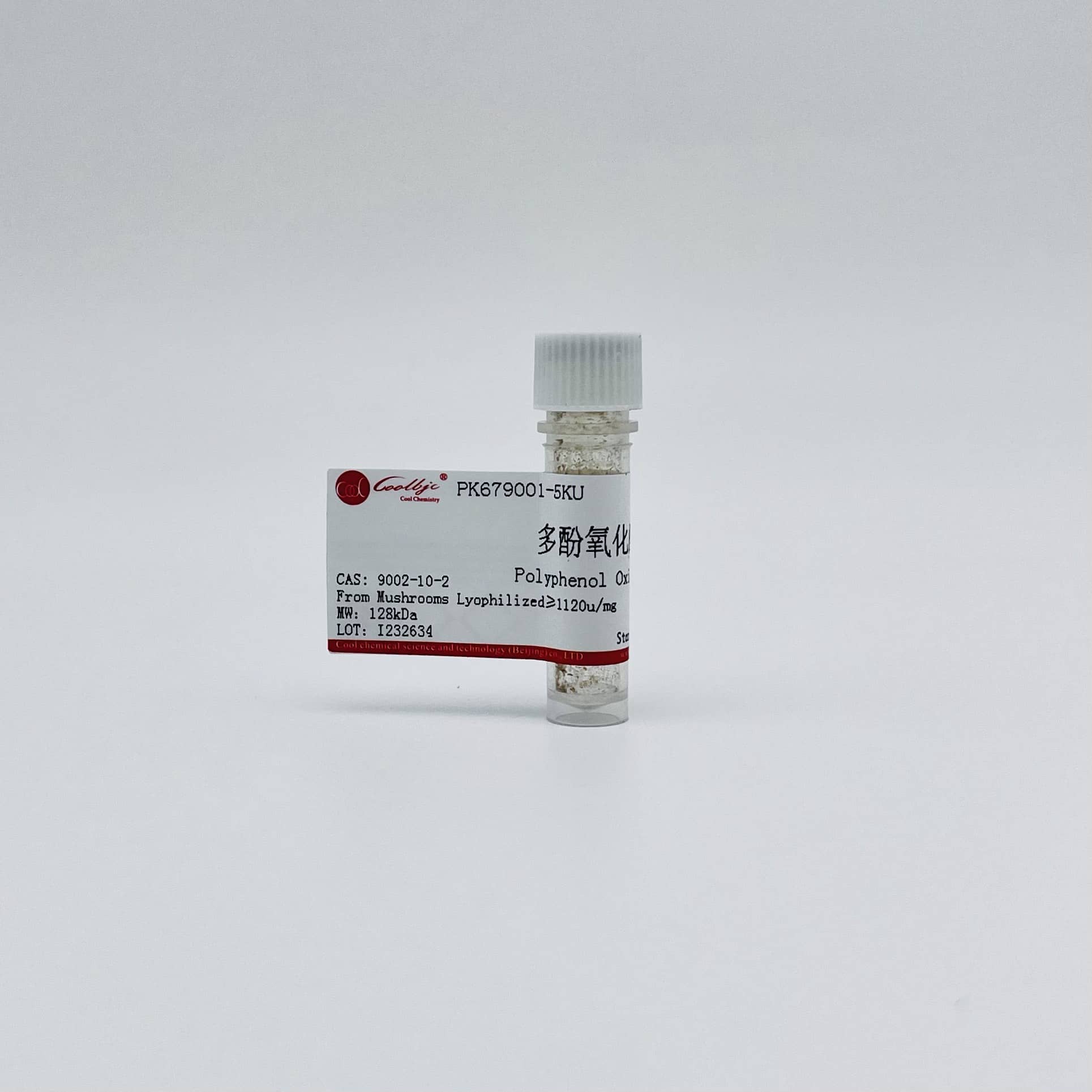 Hóa chất Polyphenol Oxidase (Tyrosinase from mushroom, Lyophilized ≥500u/mg, 5KU, Cool Chemistry, Cas 9002-10-2