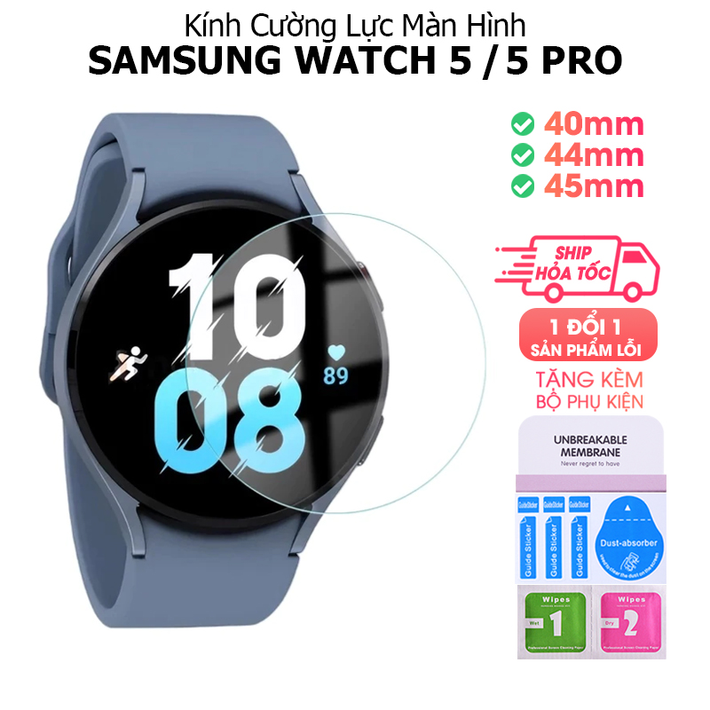 Kính Cường Lực Màn Hình Dành Cho Samsung Galaxy Watch 5 40mm 44mm Watch5 45mm Trong Suốt 3D Tặng kèm bộ phụ kiện dán - Handtown - Hàng Chính Hãng