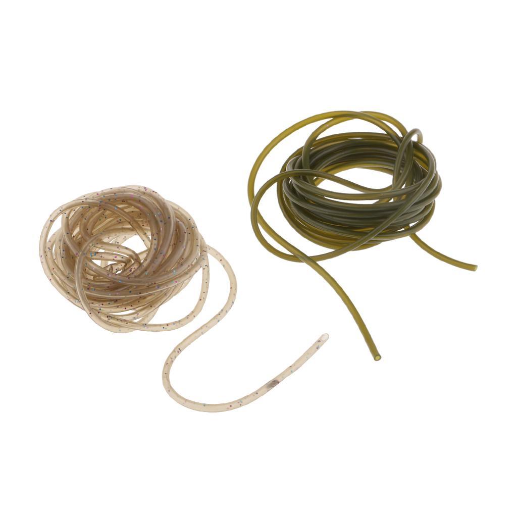2 meters Soft Rubber Rig Tube Carp Fishing Rig Sleeves Hook Line Connector, Protect Knots and Rig Components
