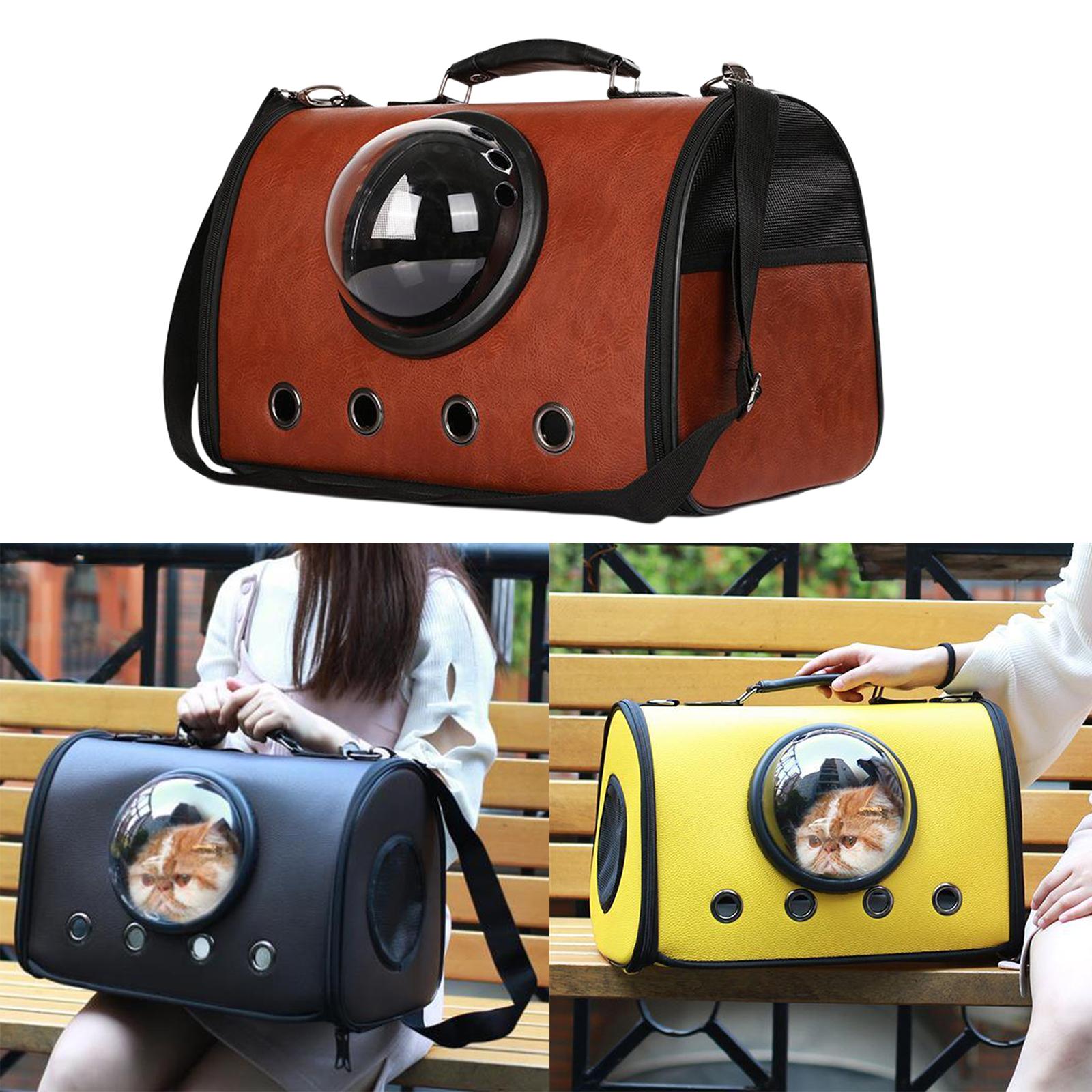 Pet Travel Backpack Bag Cat Puppy Dog Carrier Breathable Durable Brown