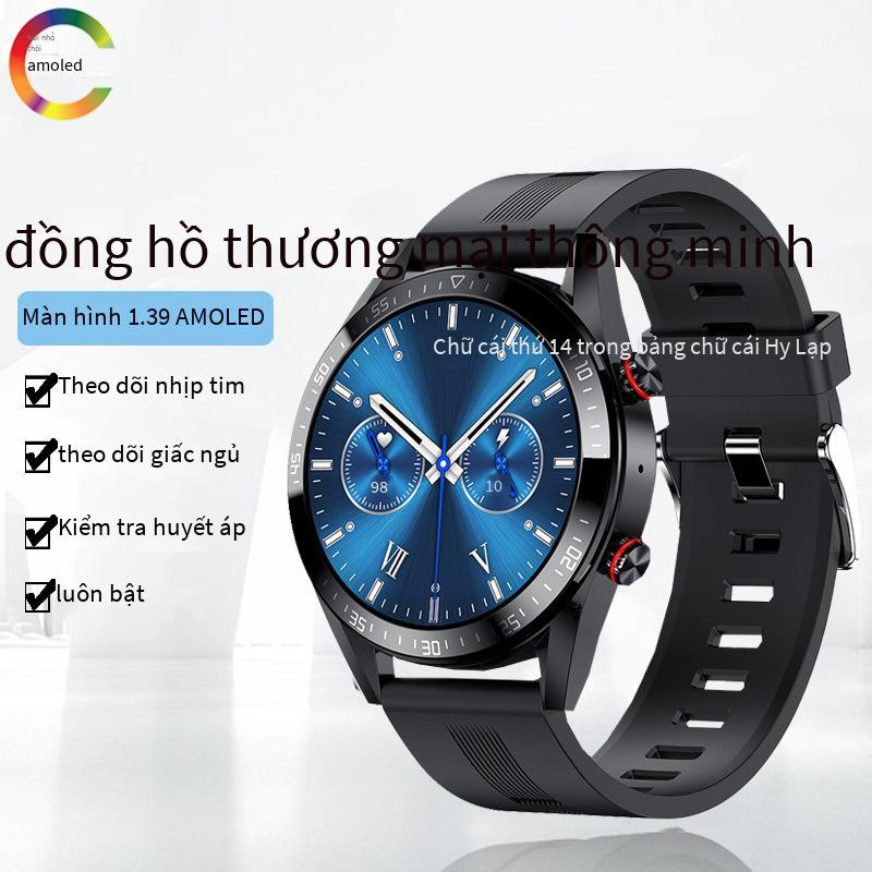 Đồng hồ thể thao màn hình tròn AMOLED độ nét cao giá thấp nhất mới theo dõi sức khỏe nhịp tim đồng hồ điện thoại thông minh nghe nhạc Bluetooth