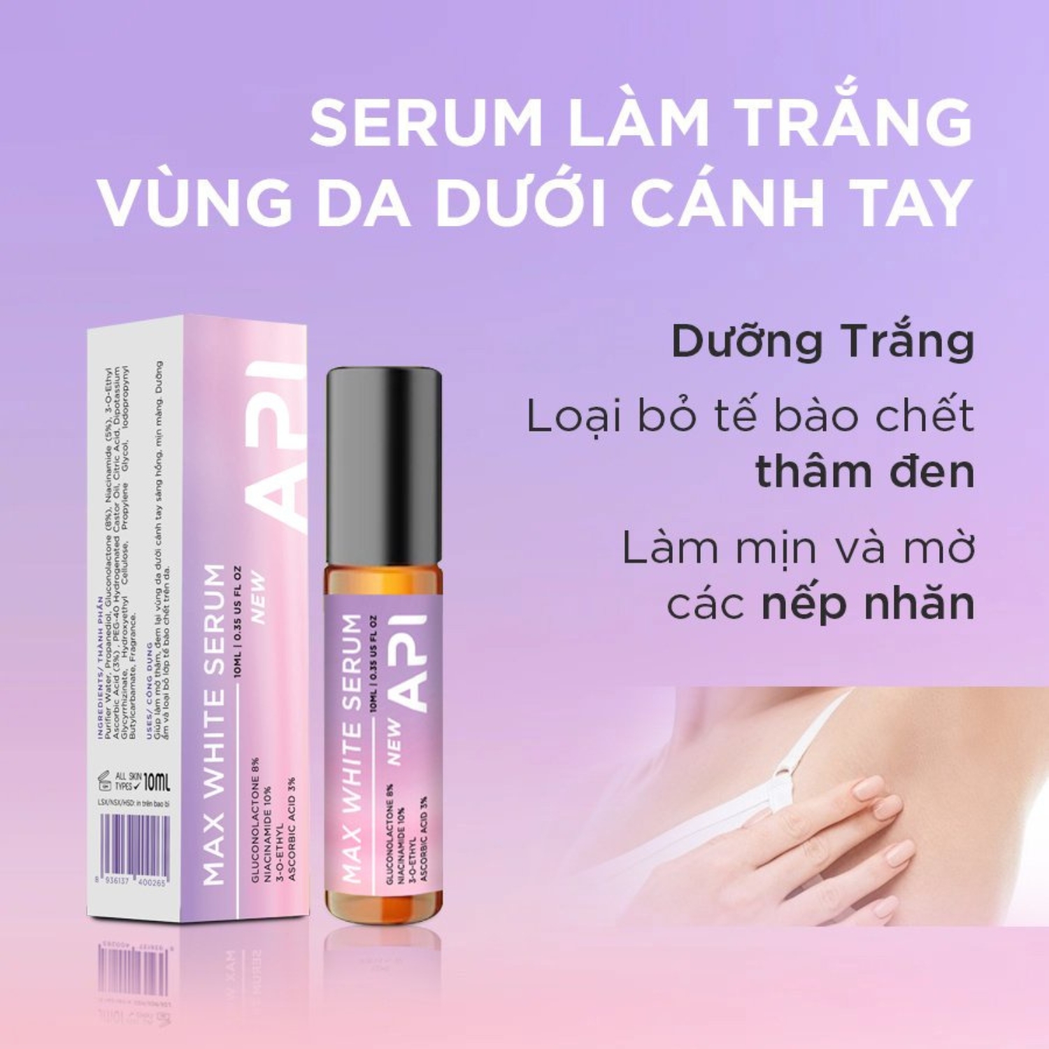 Lăn Nách Api Trắng Nách - Son Nách Mee Natural Giảm Thâm Khử Mùi Hôi Cho Nam Và Nữ 10ml