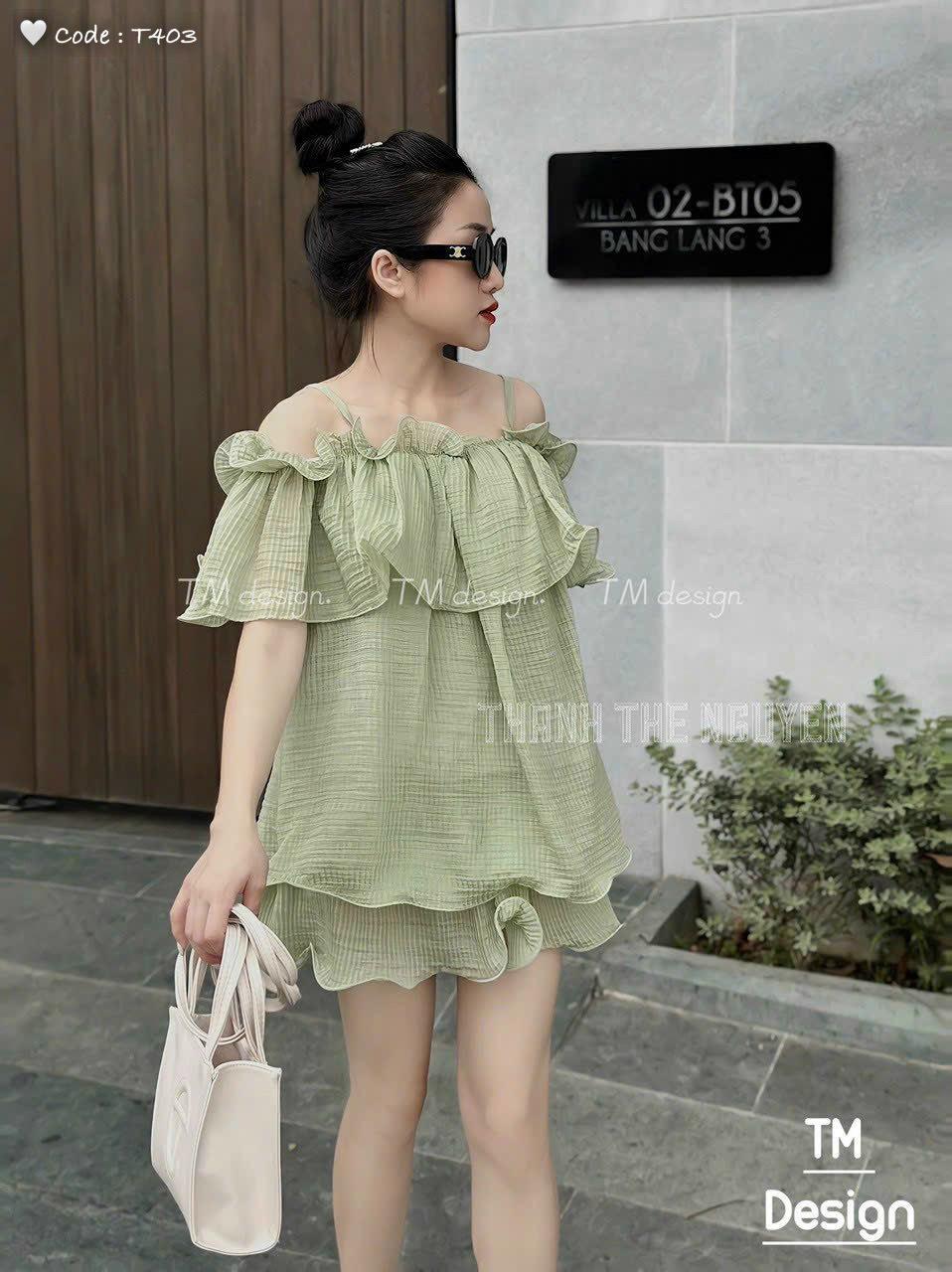 SET ĐI CHƠI, SET 2 MÓN ÁO BÈO TƠ NHĂN 2S PHỐI QUẦN ĐÙI CỰC HOT