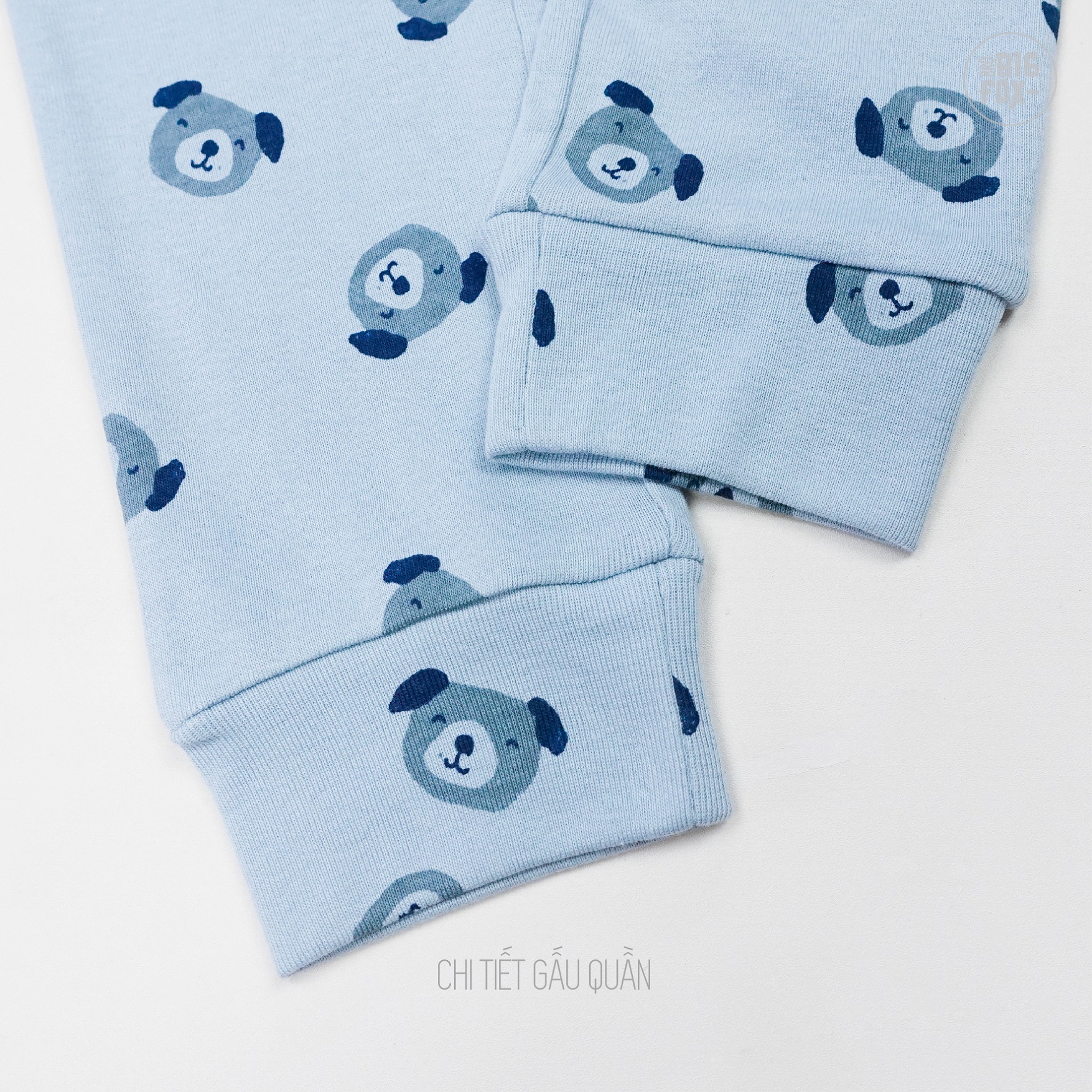 Bộ đồ dài tay cho bé trai Bigfox Miss Meow vải bozip mùa thu đông mặc nhà size đại trẻ em 3-8 tuổi