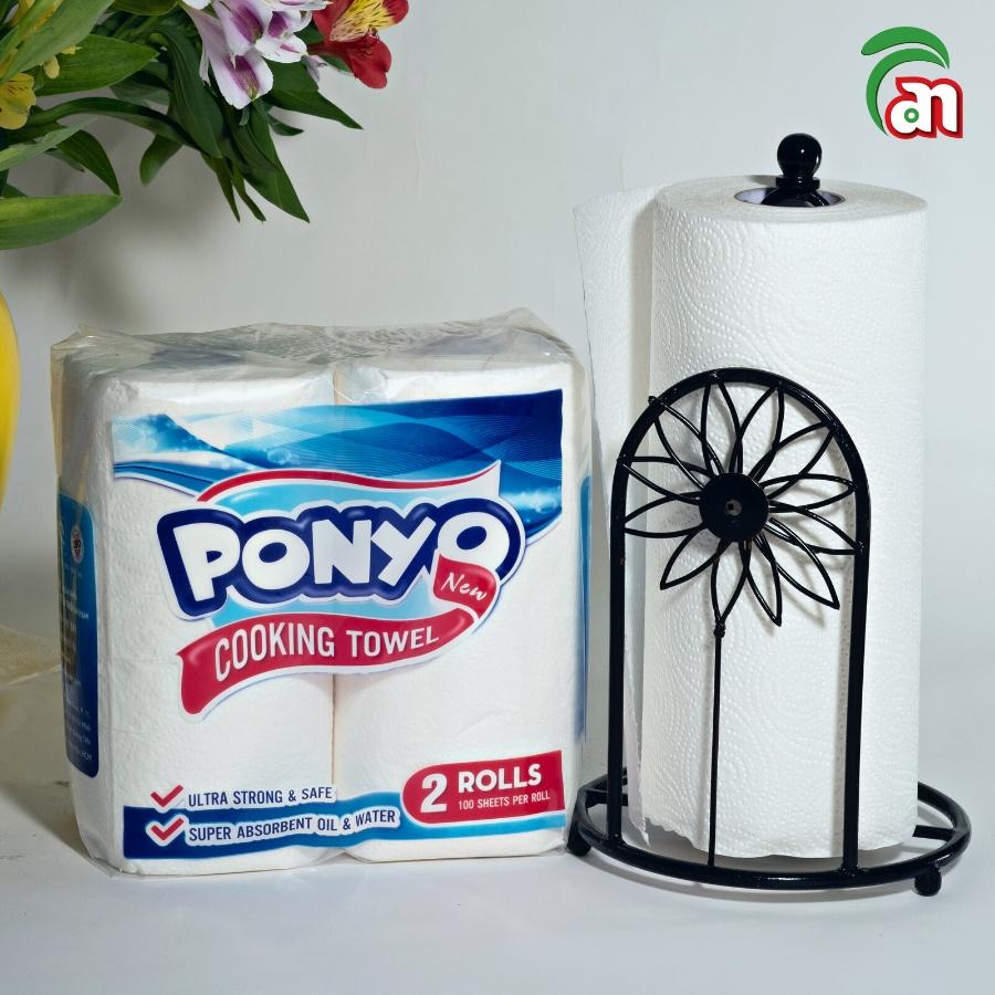 Combo 6 Cặp Khăn giấy cuộn đa năng dùng trong nhà bếp PONYO 2 lớp 250g/cuộn - Thiên An Nam paper