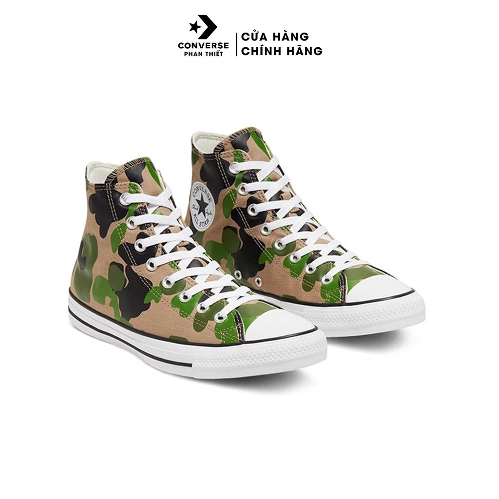 Giày sneaker cổ cao họa tiết camo Converse Chuck Taylor All Star Archival Camo Hi - 166714C