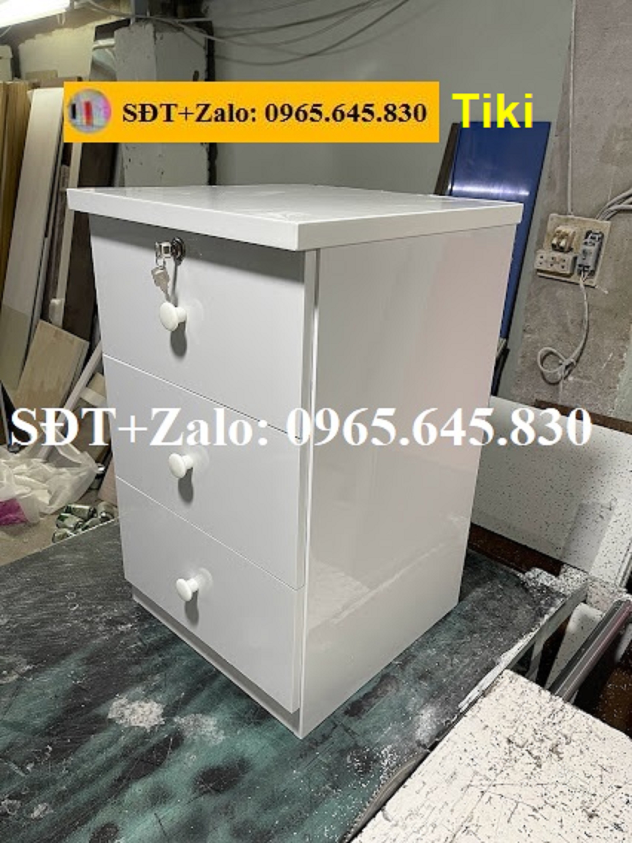 Tủ, Kệ Đầu Giường Nhựa Đài Loan Cao 68cm Ngang 42cm Màu Trắng 915