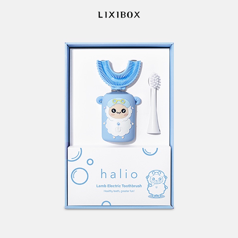 Bàn Chải Điện Cho Bé Halio Smart Sonic Toothbrush 2 Loại Đầu Chải Công Nghệ Sóng Âm