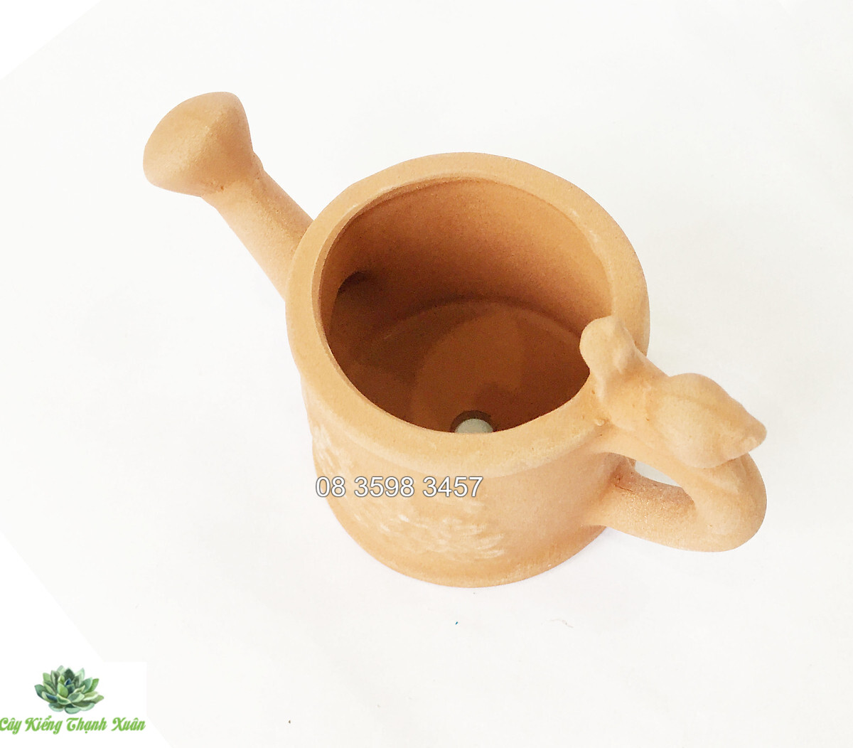 Chậu Trồng Cây Sen Đá, Xương Rồng, Chậu Đất Nung Bình Tưới Có Lỗ Thoát Nước Cây Kiểng Thạnh Xuân