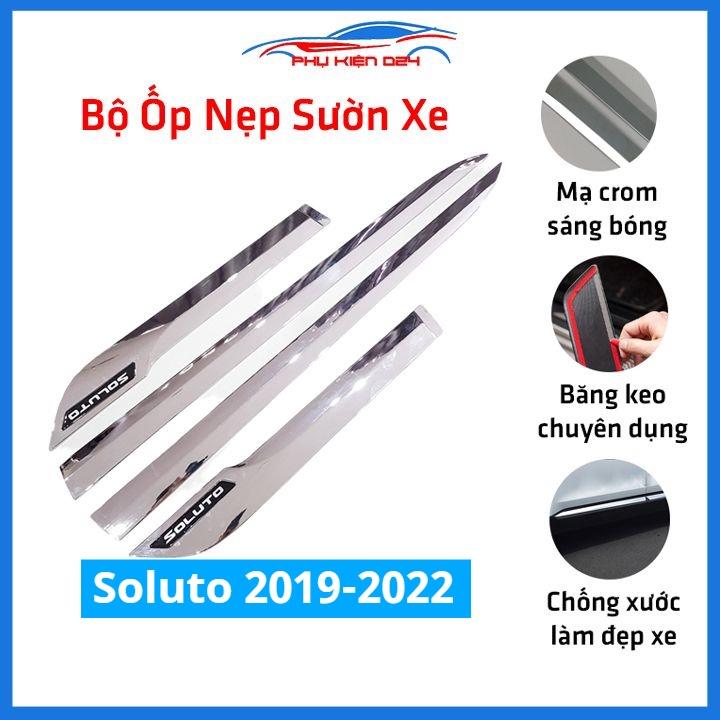 Bộ ốp nẹp sườn Soluto 2019-2020-2021-2022 mạ crom trang trí làm đẹp xe
