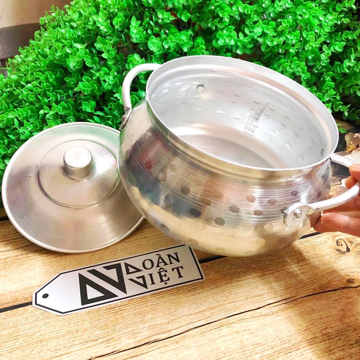 Nồi Lẩu Bằng Nhôm kiểu Xưa Hoài cổ. Phù hợp cho món Tái, Thái, lẩu gà. Nồi lẩu dập thủ công đậm nét truyền thông. Đồ Gia Dụng nhà bếp pha chế làm bánh nguyên liệu'