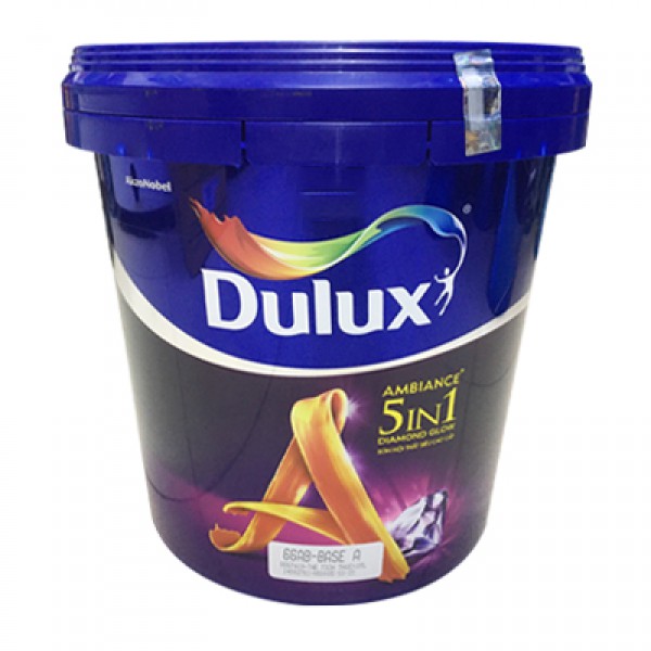 Sơn Nội Thất Cao Cấp Dulux Ambiance 5 IN 1 Siêu Bóng 66AB Giúp Bề Mặt Đẹp Láng Mịn Dễ Lau Chùi Vượt Trội Che Lấp Khe Nứt Nhỏ Hoàn Hảo Ngăn Ngừa Nấm Mốc Tối Ưu (MÀU TRẮNG)